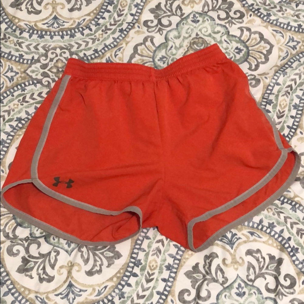 Orange track pants
